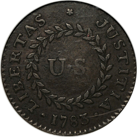 1783 Constellatio Nova Copper/ Crosby 2-B/ Breen 1107/ R-2. NGC XF-45 BN.