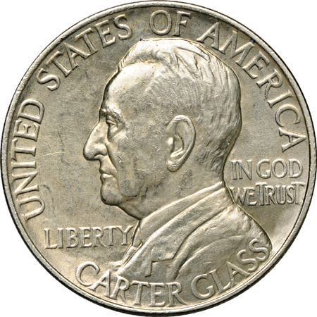 Eight commemorative half-dollars.