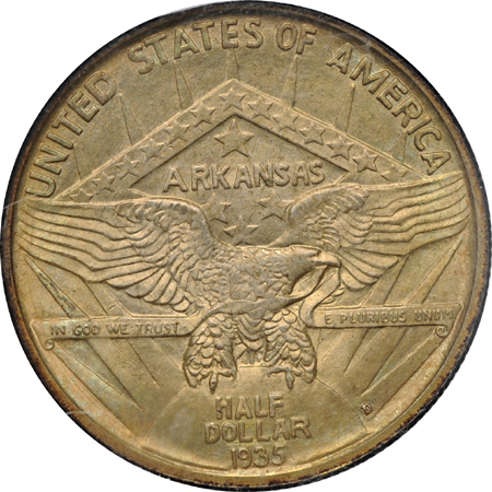 1935-D Arkansas. NGC MS-66.