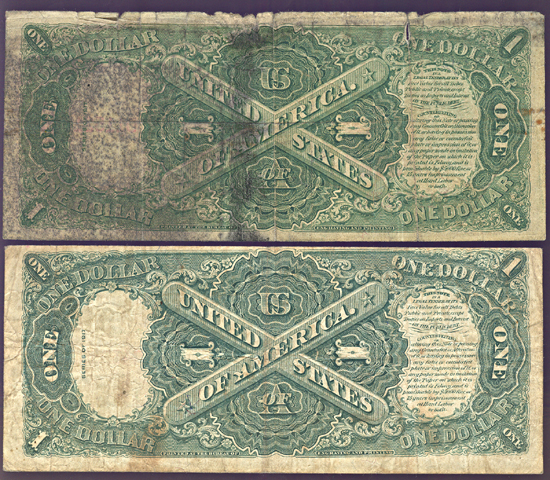 Two 1917 $1.00.  Fr-36 (Good) and Fr-39 (VG).