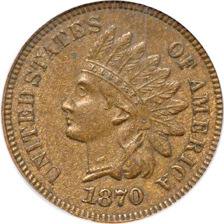 Five Better Certified Indian Head cents.