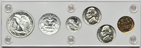 1942 six-piece Proof Set.