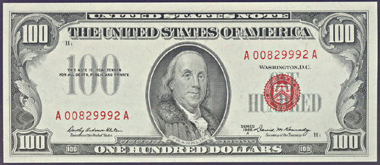 1966-A $100.00.  PMG GemCU-65 EPQ.