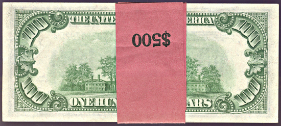 Five sequential 1934 $100.00 Chicago.  CHCU.