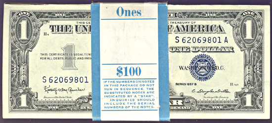 Pack of 1957-B $1.00.  CHCU.