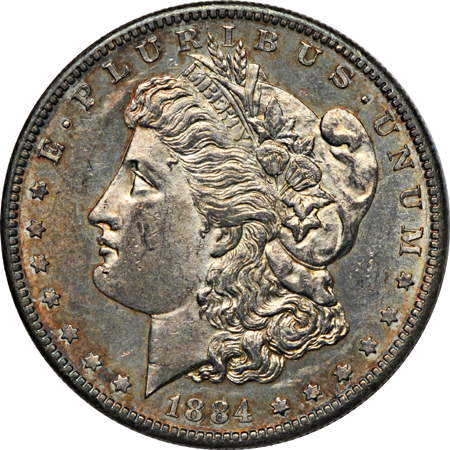 Three Beautifully Toned San Francisco branch mint Morgan silver dollars.