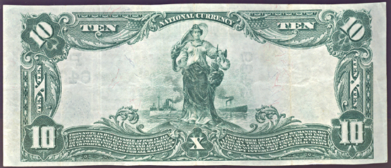 1902 $10.00. Tombstone, AZ Charter# 6439 Blue Seal. XF.