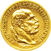 Four International Trade Coins of the Austrian Empire (3 Gold, 1 Silver).