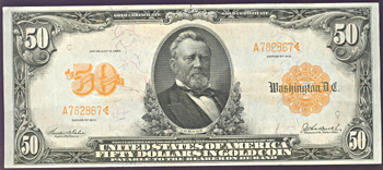 1913 $50.00.  XF.