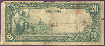 1902 $20.00. Grand Meadow, MN Charter# 6933 Blue Seal Date Back. VG.