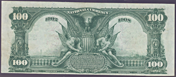 1902 $100.00. Memphis, TN Charter# 336 Blue Seal Date Back. PMG CU.