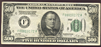 1928 $500.00 Atlanta.  VF.