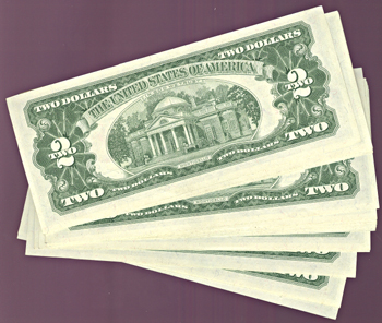 Run of 18 Sequential 1963 $2.00 Star Notes.  CHCU.