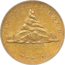 1860 CLARK-GRUBER. PCGS AU-58.