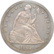 1862 PCGS AU-55.