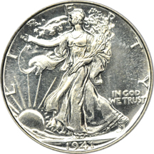 1941 "missing initial" PCGS PF-66.