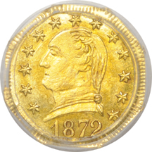 1872 (BG-722 W H) quarter-dollar, PCGS MS-66.