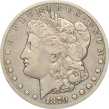 Eight certified Morgan VAM variety dollars.