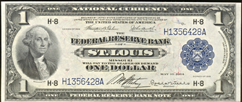 1918 $1.00 St. Louis.  AU.