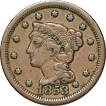 Eleven Large cent type coins.