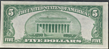 1929 Serial Number 1 $5.00. Staunton, IL Charter# 10173 Ty. 1. PMG AU.