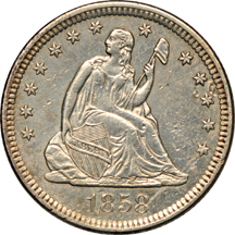 1858-O and 1860-O, AU.