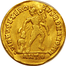 360 - 363 AD Julian II gold solidus.