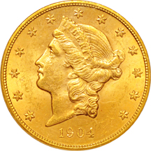 Seven San Francisco Liberty Head Double Eagles.