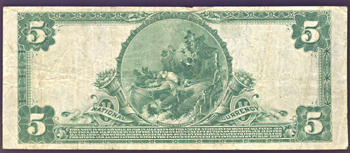 1902 $5.00. Lexington, TN Charter# 12324 Blue Seal. VF.