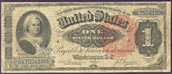 1886 $1.00.  VG.