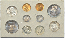 1954, 1955, 1956 and 1958 Mint Sets.