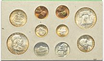 1954, 1955, 1956 and 1958 Mint Sets.