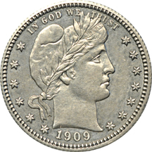 Two Silver quarter type coins.