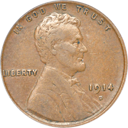 1914-D PCGS XF-40.