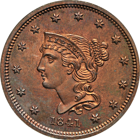 1841 NGC PF-66 RB.