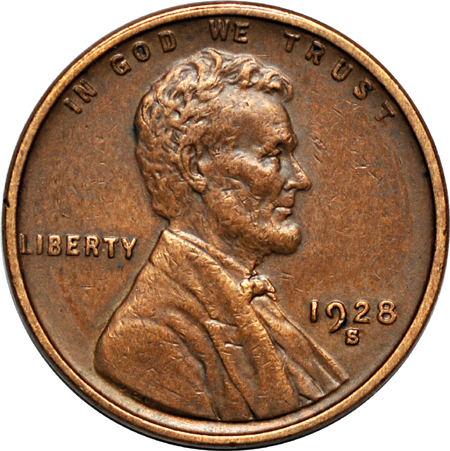 Thirty-two Lincoln cents.