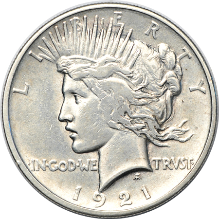 Ten Peace dollars.