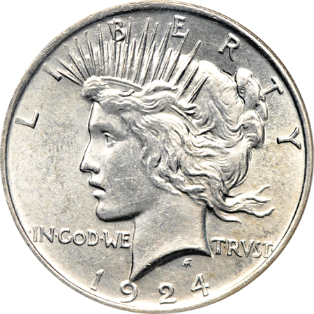 Twenty certified Peace dollars.