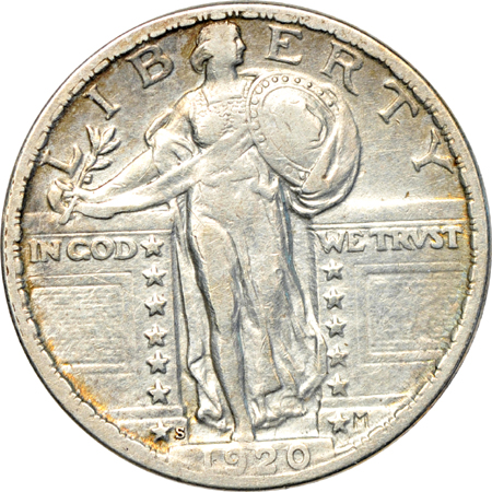 Partial album (1916 - 1930-S) of Standing Liberty quarters.