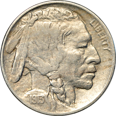 Partial album (1913 T1 - 1938-D) of Buffalo nickels.