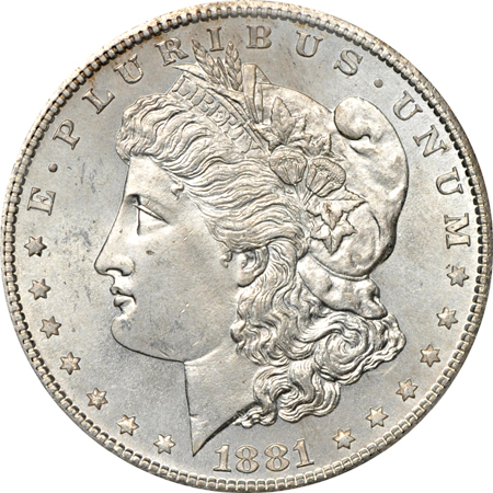 1881-S (x4) and 1882-S PCGS MS-65.