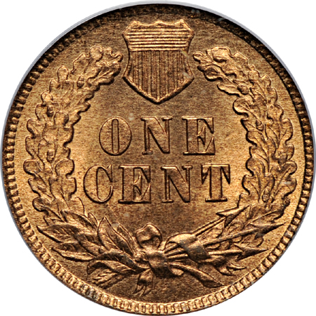 1873 "open 3" PCGS MS-64RB.