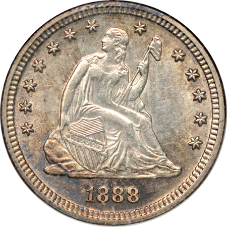 1839 "No Drapery", 1870 and 1888-S Seated Liberty quarters. NGC.