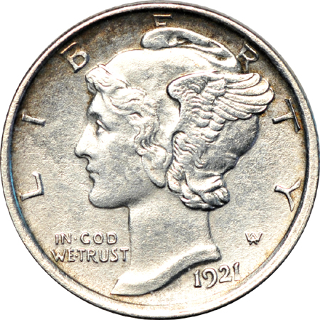 Album (1916 - 1945-S) of Mercury dimes.