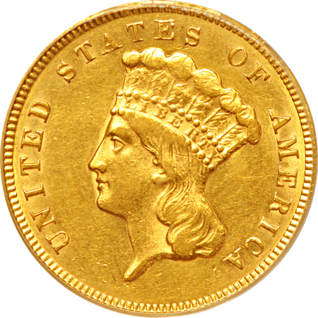 1874 PCGS AU-50.