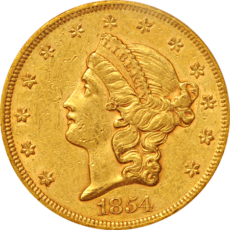 1854 PCGS XF-40.