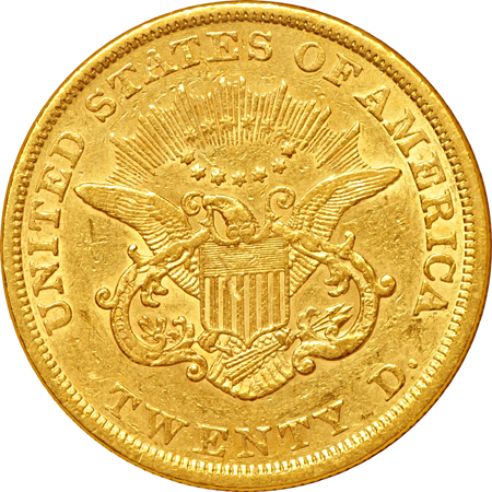 Five Piece 1853 U.S. Gold Type Set.