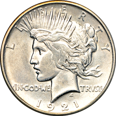 Album (1921 - 1935-S) of Peace dollars.