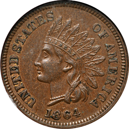 Two 1864 Bronze w/ L. NGC