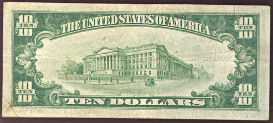 1929 $10.00. Independence, VA Charter# 10834 Ty. 1. F.